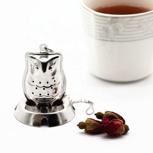 Infusores de té de acero inoxidable con forma de búho, colador, difusor - Product Image 1