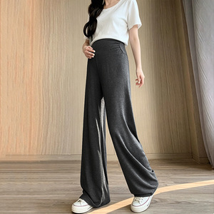 Pantaloni Sportivi Premaman Primavera Estate a Gamba Larga, Taglie Forti, da Esterno, Morbidi, con Elastico in Vita, Senza Compressione Addominale, Comodi - Product Image 1