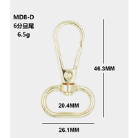 Mousqueton pivotant à ressort avec logo métallique, sans nickel, robuste, durable et polyvalent, accessoire pour sac, ceinture ou sangle