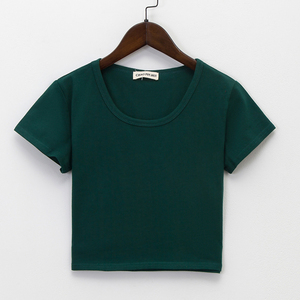 เสื้อยืดแขนสั้นคอกลมสีพื้นคุณภาพสูงสำหรับผู้หญิง แบบขายส่ง ทรงหลวม ไหล่ตก ผ้าหนา เหมาะสำหรับงานซับลิเมชั่น - Product Image 3