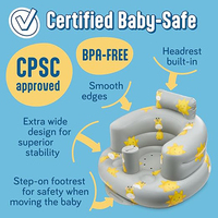 Sièges de bain ergonomiques et sécurisés pour bébés, chaise d'apprentissage gonflable en PVC pour enfants, vente en gros, pour salle à manger