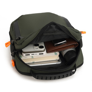 Men's Shoulder <b>Bag</b> Nylon Crossbody <b>Bag</b> Waterproof Casual <b>Black</b> Messenger <b>Bag</b> for Work Travel - Product Image 2