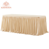 Nappe en Chiffon Plissée et Volantée, Élégante et Moderne, Personnalisable pour Mariages, Banquets, Tables de Desserts et Décorations de Fêtes