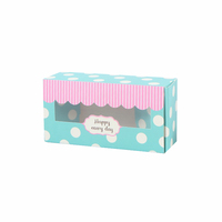 Boîte d'emballage personnalisée en papier kraft écologique et recyclable pour pâtisseries et snacks, boîte cadeau exquise avec fenêtre, impression quadricolore pour produits de boulangerie