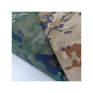 Fabricante Water Resistant Pu revestido poliéster/nylon encerado camuflagem impressão Oxford tecido para mochila