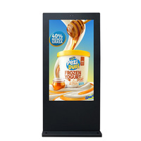 Kiosque écran tactile Led numérique de publicité, grand écran Lcd, Android, grand Totem extérieur, étanche, pour porte extérieur