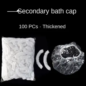 - Secondary shower cap thickened hair cover female waterproof bath kitchen grease Beauty salon treatment color oil head