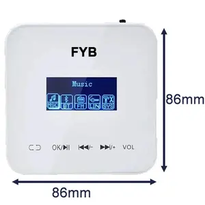 FYB amplifier Bluetooth, kontrol sentuh pintar rumah pada dinding FM radio mixer amplifier dalam dinding 2*15W