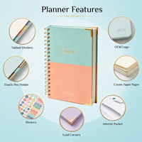 Carnets personnalisés pour étudiants, blocs-notes, fournitures de journalisation, impression, kit A4 mignon, logo, couverture rigide, agenda personnalisé pour femmes 2027