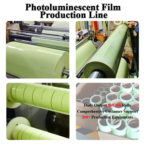 Película Luminosa de Alta Visibilidad PET Verde, Cinta Autoadhesiva que Brilla en la Oscuridad, Patrones de Halloween Impresos con Spray Fosforescente - Product Image 3
