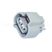 Adaptateur de prise étanche noir à 3 broches avec fils, contacts en laiton, boîtier en nylon, 12V 1.5-2A, modèle 7S0381-2.2-21