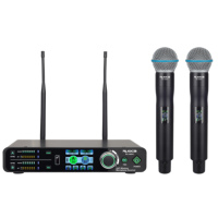 Nouveau design FM RC-U8051 Microphone sans fil UHF XLR dynamique omnidirectionnel en métal avec suppression du bruit et LED, portée 100M