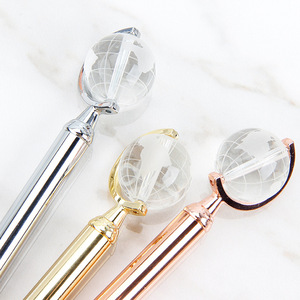 Bolígrafo de Metal con Globo Terráqueo de Cristal Transparente de Alta Gama, Regalo Promocional Empresarial con Logotipo Personalizado, Ancho de Escritura de 1.0 mm - Product Image 2