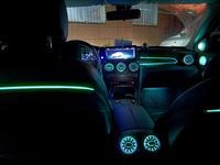 Kit d'éclairage d'ambiance automobile 64 couleurs pour Mercedes-Benz Classe C GLC W205 X253 LHD/RHD, éclairage intérieur de voiture, lumières LED