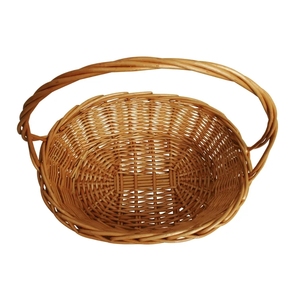 Cesta de Mimbre Ovalada Resistente con Asas para Almacenamiento y Compras, Fabricada con Precisión - Product Image 5