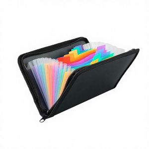 UYI Cross-Border A6 Mini Leather Box <b>File</b> With Rainbow Zipper New Bill <b>Storage</b> Multi-Layer Folder in Stock - Product Image 2