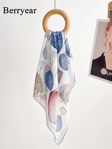 Écharpe en soie fantaisie en forme de montgolfière 70x70cm 100% soie de mûrier douce bleu rose <span class=keywords><strong>crème</strong></span> motif luxe femme personnalisable - Product Image 2