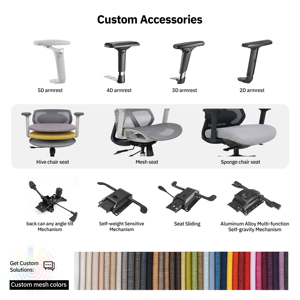Silla de Oficina Ergonómica con Reposacabezas, Transpirable, Modelo Metta, Éxito de Ventas en <span class=keywords><strong>Rusia</strong></span> y Asia Central - Product Image 3