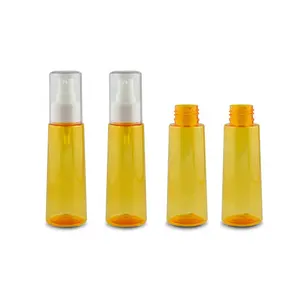 120ml Customized Translucency color pet Makeup removal bottle with lotion pump cover