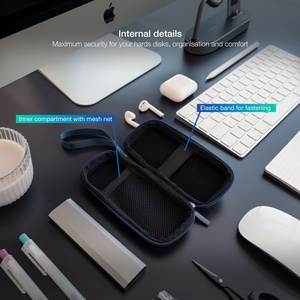 Custodia protettiva per hard disk esterno M.2, colore blu, resistente agli urti, ideale per proteggere e trasportare dischi rigidi - Product Image 2