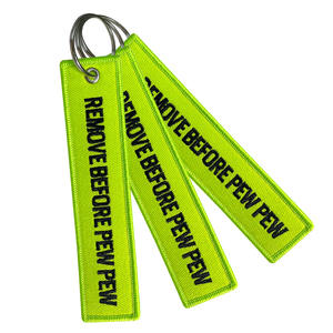 Op maat gemaakte vliegtuigborduurwerk geweven sleutelhanger speciale bagagetag label sleutelhanger voor OEM sleutelhanger - Product Image 6