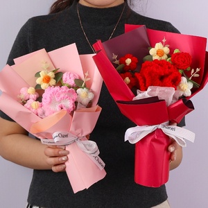 Ramo <span class=keywords><strong>de</strong></span> <span class=keywords><strong>Flores</strong></span> <span class=keywords><strong>de</strong></span> Crochet Tejido a Mano para el Día <span class=keywords><strong>de</strong></span> San Valentín, Día <span class=keywords><strong>de</strong></span> la Madre y Graduación - Regalo Transfronterizo - Product Image 1