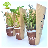Sacs en papier Kraft Bopp à prix compétitif pour plantes en pot d'herbes fraîches avec tailles et couleurs personnalisées