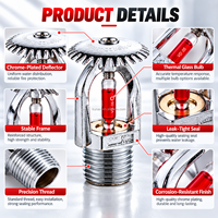 Tête de sprinkler anti-incendie personnalisée d'usine Kunan 68 ° C 15mm ou 20mm