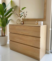 Vente en gros usine Yifan Bedset01 Ensemble de chambre moderne en bois MDF avec lit de rangement extensible hydraulique, armoire, commode et table de chevet King Size