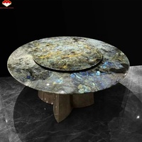 Grande dalle de granit bleu saphir naturel poli, de luxe, moderne et haut de gamme, pour cuisine et villa, design de table à manger imperméable