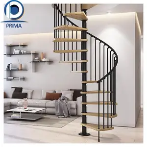 Prima Top Selling China Factory Supplier Cast Iron Spiral Stair Used Metal Stainless Steel Outdoor Spiral Staircase