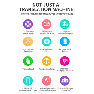 Stylo traducteur vocal WiFi M12 en temps réel avec écran tactile, <span class=keywords><strong>traduction</strong></span> instantanée hors ligne en <span class=keywords><strong>espagnol</strong></span>, arabe, russe, Android, IPS - Product Image 5