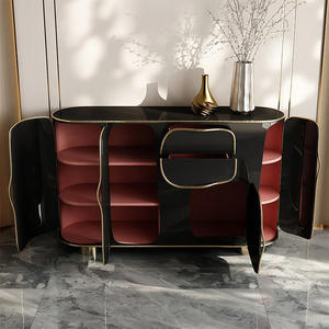 Mobili per Stoviglie in Legno Massello Moderni, Lussuosi ed Eleganti, Armadietti di Alta Gamma per Sala da Pranzo e <span class=keywords><strong>Soggiorno</strong></span> - Product Image 4