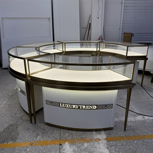 Tùy chỉnh có thể khóa kim loại trang sức hiển thị Showcase LED ánh sáng trang sức hiển thị trường hợp đồng hồ hiển thị Showcase cho cửa hàng bán lẻ - Product Image 1