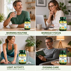 Complément de vitamines et de magnésium Shecome de haute qualité, améliore les fonctions cognitives et la qualité du sommeil chez les adultes, comprimés de magnésium 435 mg - Product Image 5