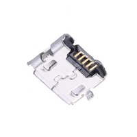 Connecteur Micro USB Type B femelle 5 broches à angle droit, montage en surface SMT, prise PCB avec courant 2A pour la charge et le transfert de données