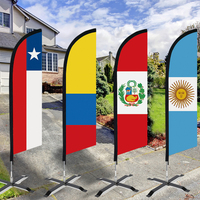 Bandera Publicitaria Exterior, Solo Asta Swooper, Bandera Personalizada para Playa, Bandera Nacional de Alemania, Chile, Ecuador, Bandera de Pluma Corporativa