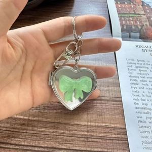 Cute Silver Kpop Backpack <b>Bag</b> <b>Charms</b> Car Heart Mirror Key Chains Decoration Perfect Gift for Friends - Product Image 4