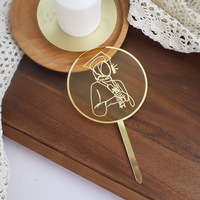 Elegante Abschluss kappe und Scroll Acryl Cake Topper für Abschluss feier Dekorationen University College Feier Kuchen Dekor