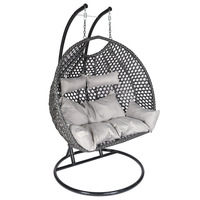 HITREE Fauteuil Œuf Suspendu Grande Balançoire Moderne en Rotin pour Jardin Terrasse Extérieur Parc Salle de Sport – Vente Usine à Prix Réduit