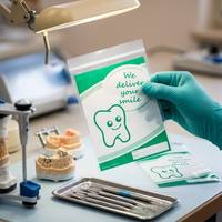Pochette personnalisée pour appareil dentaire, en LDPE transparent avec fermeture éclair, emballage orthodontique, faible MOQ, fabrication directe OEM