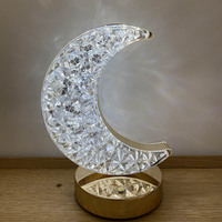 Lampe de table rechargeable en cristal coloré pour restaurant, bureau, hôtel, décoration de luxe moderne, éclairage USB