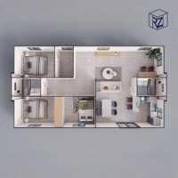 Maisons préfabriquées durables, maisons conteneurs robustes, maison conteneur 3-4 chambres, maison extensible pour famille Ray-Zen