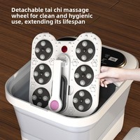 Neue Faltbare Fußbadewanne Elektrische Massage Zeitgesteuerte Intelligente Konstanttemperatur-Heizung Vollautomatische Fußwaschanlage für Zuhause