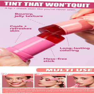 Jelly Tint Blush <span class=keywords><strong>Stick</strong></span> Gel minéral taille de voyage avec logo personnalisé brillant à lèvres hydratant multi-usage longue durée <span class=keywords><strong>eau</strong></span> de refroidissement - Product Image 4