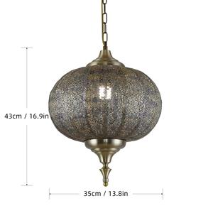 Zhelanpu โคมไฟแชนเดอร์เลียสไตล์โมร็อกโกสำหรับตกแต่งโคมไฟเลเซอร์แกะสลักลายกลวง - Product Image 3