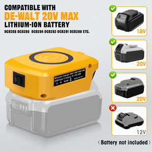 Estación de carga rápida inalámbrica para paquete de batería de iones de litio de 18V Adaptador de <span class=keywords><strong>cargador</strong></span> BL1860B para DCB200B - Product Image 5