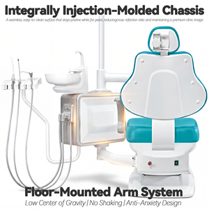 Fauteuil dentaire moulé par injection promotionnel – Fauteuil dentaire économique avec système de contrôle de base pour les professionnels soucieux de leur budget - Product Image 2