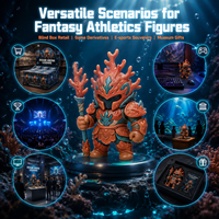 Meiyantoys, fabricant OEM, figurines d'action en résine personnalisées, figurine d'action mignonne de gardien de corail imprimée en 3D pour les marchandises de jeu