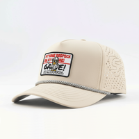 Casquette de golf à 5 panneaux avec visière incurvée et patch EMB, design personnalisé, pour hommes et femmes, haute qualité, respirante, imperméable, toutes saisons, sport